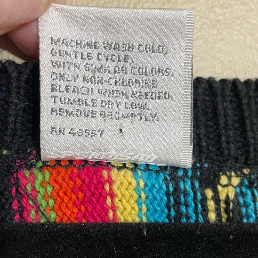 Vintage 90s cotton 3D‎ knit Coogi Style Sweater size large - Picture 4 of 6